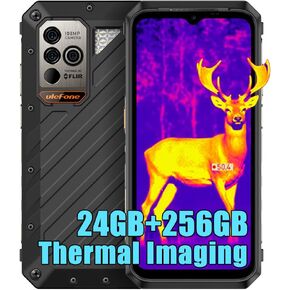 Ulefone Armor 18T Ultra 5G هاتف متين، كاميرا تصوير حراري، 24 جيجابايت + 512 جيجابايت أبعاد 7050 Android 13، كاميرا 108 ميجابكسل، 6.58 بوصة FHD + 9600 مللي أمبير هواتف ذكية متينة 4G LTE 5G HiFi NFC FM OTG in Kuwait