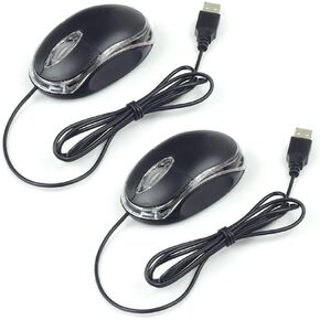 2PCS Mini Optical Wired Mouse Game Mouse USB LED Ergonomic Design Mice for PC/Laptop/Notebook in Saudi Arabia