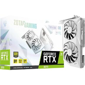 ZOTAC Gaming GeForce RTX 3070 Twin Edge OC White Edition 8GB GDDR6, 256 bit, 1755/14000, HDCP, Three DP, HDMI, Carton Pack (5)