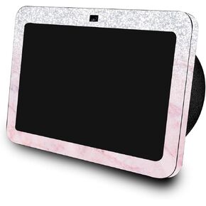 Glossy Glitter Skin Compatible with Amazon Echo Show 8 (3rd Gen, 2023) - Girly Marble Dazzle - Premium Vinyl Protective Wrap Decal Cover - Easy to Apply | Crafted in The USA by MightySkins