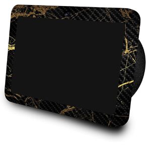 Carbon Fiber Skin Compatible with Amazon Echo Show 8 (3rd Gen, 2023) - Black Gold Marble - Premium 3M Vinyl Protective Wrap Decal Cover - Easy to Apply | Crafted in The USA by MightySkins