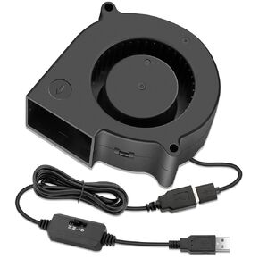 75mm x 30mm USB 5V Brushless Squirrel Cage Blower Fan Centrifugal for 3D Printer Mini Box Aquarium Equipment Cabinet Cooler