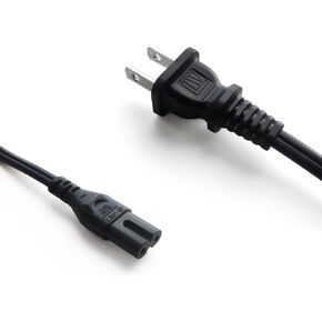 3ft, 2 Prong Power Supply Adapter Cord Mains Cable Lead US Plug for Laptop Monitor TV PS4 PS5 Xbox for Lenovo Acer Dell HP Compaq Sony Toshiba Vaio Delta, Black