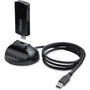 StarTech.com Wi-Fi 6E USB Adapter/Dongle, for Desktop/Laptop PC, Wireless NIC w/Foldable Antenna, WiFi 2.4/5/6GHz Network