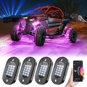 LED Rock Lights for Trucks 14 Pods, Multicolor Underglow Lights for Trucks with App Control, Flashing Music Mode RGB Rock Lights for UTV SUV ATV RZR Truck Accessories.
