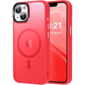 Magnetic for iPhone 13 Case/iPhone 14 Case, [Compatible with Magsafe & Military-Grade Protection] Slim Translucent Matte Phone Case for iPhone 13/14 6.1 inch,Light Purple