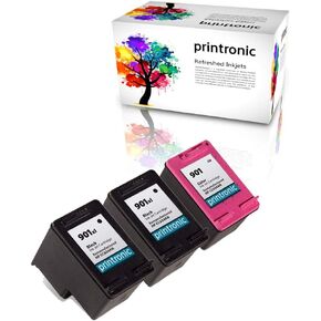 3 Pack Remanufactured HP 901XL HP 901 Ink Cartridge for HP Officejet 4500 J4580 J4660 J4550 J4540 J4524 Printers (2 Black 1 Color)