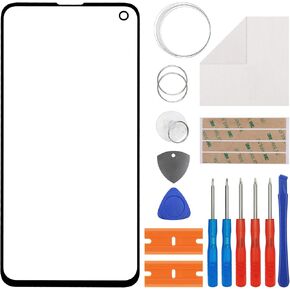 Duotipa Front Glass Screen Replacement Compatible with Samsung Galaxy S10E 5.8 inch,Front Outer Lens Glass Screen for SM-G970F SM-G970U with Tools-No LCD Screen and Touch Digitizer