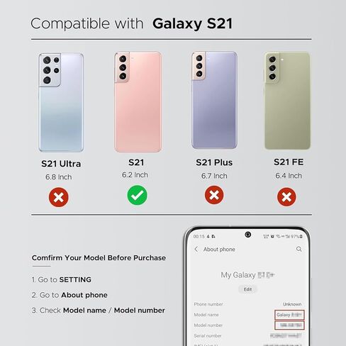 Compatible with Galaxy S21 Back Cover Replacement, S21 SM-G991 Back Glass Door with Pre-installed Camera Lens, Repair Tools & Instruction, Phantom Gray in Kuwait