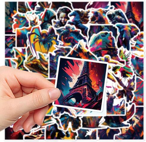 50 Pcs Scary Movie Stickers,Halloween Horror Skull Stickers,Waterproof Vinyl Gothic Stickers for Laptops, Water Bottles, Horror Stickers for Adults for Adults Girls Teens Mens. in Saudi Arabia