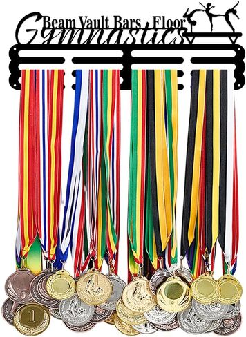 PH PandaHall Medal Hanger Holder Display Rack Gymnastics Medal Hanger Awards Ribbon Cheer 3 Lines Sport Award Rack Wall Mount Metal Frame for Over 50 Medals Necklace Jewelry 15.75 Inch in Kuwait