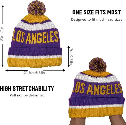 قبعة City Beanie Knit مع قبعة شتوية ذات أساور شتوية هدية لمحبي الرياضة للرجال والنساء in Saudi Arabia