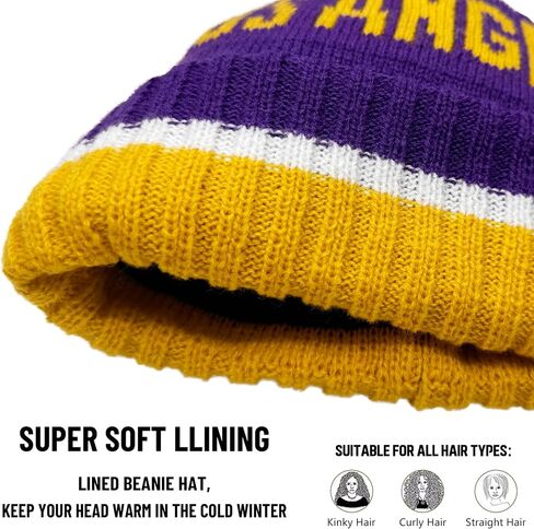 قبعة City Beanie Knit مع قبعة شتوية ذات أساور شتوية هدية لمحبي الرياضة للرجال والنساء in Saudi Arabia