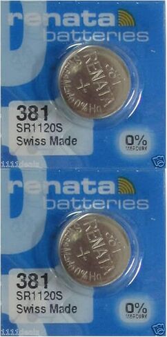 Renata 381 SR1120SW Batteries - 1.55V Silver Oxide 381 Watch Battery (2 Count) in Saudi Arabia