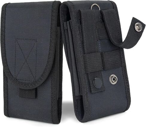 Tactical Molle EDC Phone Pouch, Mobile Phone Holster Holder for iPhone 16 Pro Max, 16 Plus, 15 Pro Max, 15 Plus, 14 Pro Max, 13 Pro Max Heavy Duty Universal Phone Pouch, Black -L in Saudi Arabia