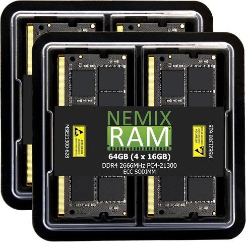 NEMIX RAM 32GB (2X16GB) DDR4 2666MHZ PC4-21300 2Rx8 1.2V 260-PIN ECC Unbuffered SODIMM NAS Memory KIT Compatible with Synology DiskStation DS3617xsII in Saudi Arabia
