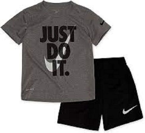Nike Boy's Dri-Fit T-Shirt & Shorts 2 Piece Set (Midnight Navy(86F026-U90)/White, 12 Months) in Saudi Arabia