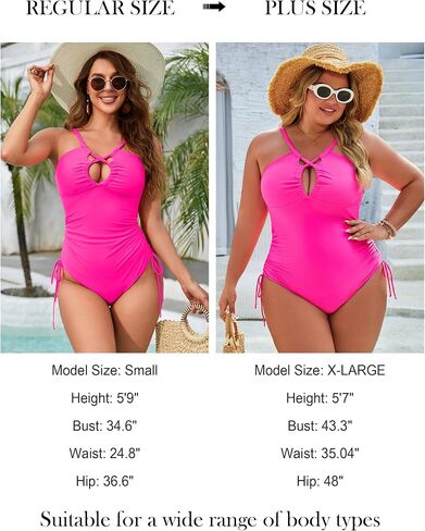 BMJL Womens One Piece Swimsuit Tummy Control Bathing Suit Plus Size Black Full Coverage Beach Swimwear in Saudi Arabia
