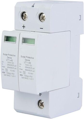 Jadeshay DC Photovoltaic Surge Protector 2P 40KA, 36mm DIN Rail Low Voltage Arrester with Visual Alarm for Solar Power Systems in Saudi Arabia