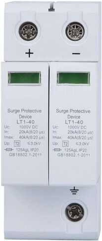 Jadeshay DC Photovoltaic Surge Protector 2P 40KA, 36mm DIN Rail Low Voltage Arrester with Visual Alarm for Solar Power Systems in Saudi Arabia