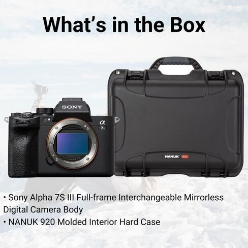 هيكل كاميرا رقمية Sony Alpha 7S III بإطار كامل قابل للتبديل بدون مرآة (أسود) مع حافظة صلبة داخلية مصبوبة 920 مع حشوة إسفنجية ومنظم غطاء لكاميرا Sony A7R (أسود) (عنصران) in Saudi Arabia