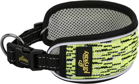 Breathable Padded Dog Collar with Soft Widened Neck Protection, High Reflective Threading, Adjustable Nylon Martingale Collar for Small Medium and Large Dogs Heavy Duty(Blue White, S) in Saudi Arabia