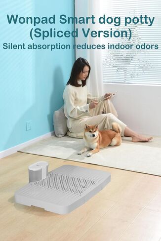 WonPad Smart Dog Potty Free from Disposable Pee Pads!Automatical Pee Sensing! Smart Pee Collecting!Environmentally Friendly！Low Carbon Emissions! (Medium Spliced ​​Version) (Medium Spliced ​​Version) in Saudi Arabia