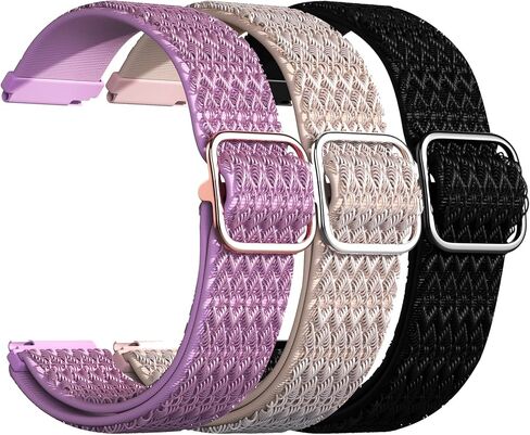 3 Pack Stretch Bands Compatible with Amazfit Bip 5 Band Nylon Watch Strap Stretchy Sport Wristband intended for Amazfit Bip 5 (3B) in Saudi Arabia