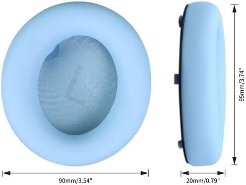 بديل Earpdas لسماعات Anker Soundcore Space One النشطة المانعة للضوضاء، وسائد الأذن مع رغوة الذاكرة العازلة للضوضاء، جلد بروتين ناعم - أبيض in Kuwait