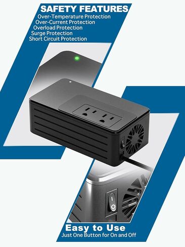 1300Watt Voltage Converter 220V to 110V for Any American Appliances Such as Hair Dryer, Straightener, Coffee Maker, Surge Protection, High Power Step Down Converter US to EU/UK/AU/Asia in Kuwait
