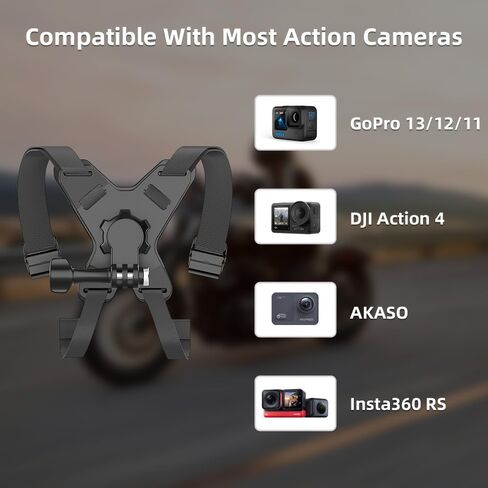 خوذة دراجة نارية بحزام للذقن متوافقة مع GoPro Hero 13/12/11/10، DJI Osmo Action 5 Pro/4/3، AKASO، Insta360 والمزيد (GY-02) in Kuwait