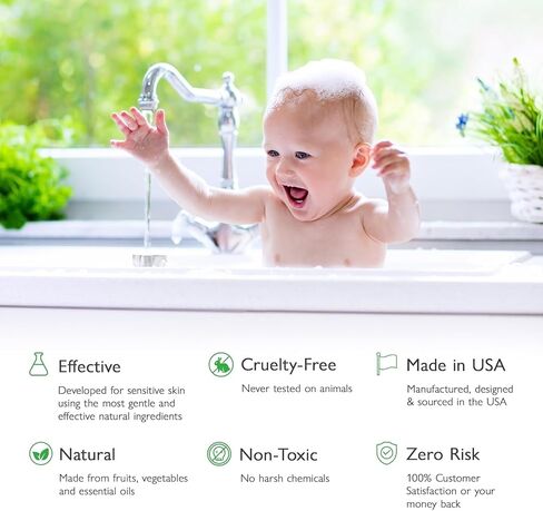 SoCal Suds & Company - 2-in-1 Organic Foaming Baby Shampoo & Body Wash - Natural Botanical Castile Soap Baby Wash Sensitive Skin, Need for Newborn Nourishing Soothing Ingredients - Soft Citrus, 32oz in Saudi Arabia