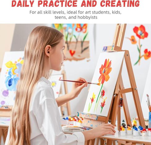 Simetufy Canvas Boards for Painting 24 Pack, Paint Canvas Panels Set - 5x7, 8x10, 9x12, 11x14 Inch, Pre-Primed 100% Cotton Blank Canvases for Oil Acrylic Watercolor Paint for Kids & Beginners in Saudi Arabia