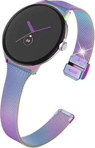 NINKI Stainless Steel Slim Band Compatible for Google Pixel Watch 3 41mm Band/Pixel Watch 2 Women Men,No Gap Metal Loop Replacement Wristband Bracelet Thin Bands for Pixel Watch 3 Band Strap Silver in Saudi Arabia