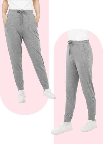 Resinta Girls' Dry-Fit Jogger Sweatpants Lounge Soft Athletic Performance Kids Joggers with Pockets & Drawstring in Kuwait