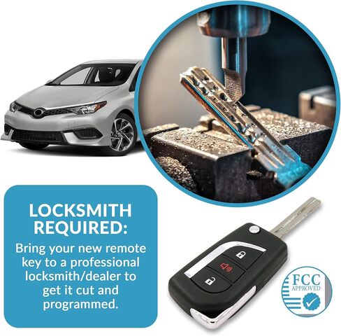 Keyless2Go Replacement for Remote Flip Key Toyota HYQ12BFB 89070-12C20 H Chip in Saudi Arabia