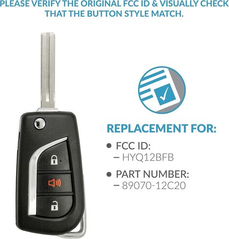 بديل Keyless2Go لمفتاح الوجه البعيد Toyota HYQ12BFB 89070-12C20 H Chip in Saudi Arabia