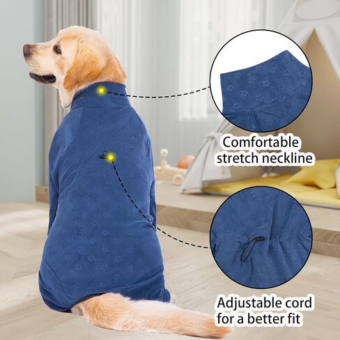Full Body Dog Winter Coat Fleece Dog Sweater Warm Dog Pajamas for Large Medium Dogs Jacket Winter Dog Costume Stretchy Dog Sweatshirt Dog Fleece Onesie Warm Dog Clothes Christmas Jumpsuit in Saudi Arabia