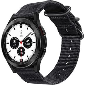 Fintie Band Compatible with Samsung Galaxy Watch FE 7 6 5 4 40mm/44mm, Galaxy Watch 6 4 Classic 42mm 46mm/43mm 47mm / Watch 5 Pro 45mm / Watch 3 41mm, 20mm Quick Release Soft Nylon Replacement Strap Band