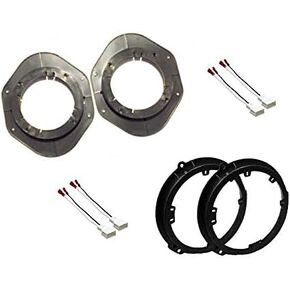 ASC 6+-Inch 6" 6.5" 6.75" Car Stereo Speaker Install Adapter Mount Bracket Plates and Speaker Wire Connectors for Front and Rear Speakers: Made for Ford: 2015-2022 F-150, 2017-2021 F-250/F-350/F-450