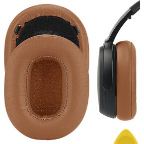 Geekria QuickFit Replacement Ear Pads for Skullcandy Crusher 360 Headphones Ear Cushions, Headset Earpads, Ear Cups Cover Repair Parts (Brown)