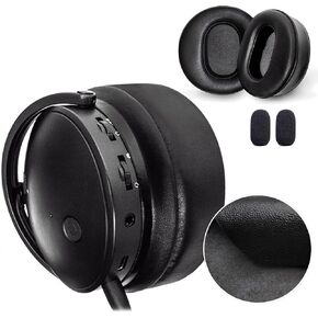 Maxwell Ear Pads - Extra Large Thick Lambskin Earpads Compatible with Audeze Maxwell Headphones Thick Filling Memory Foam Replacement Cushion Plus 2 Mic Covers