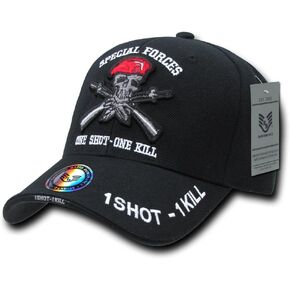 Rapiddominance 1 Shot 1 Kill DeLuxe Military Cap, Black