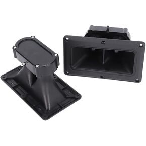 ASHATA 2PCs Wide Dispersion Horn Tweeter Wide Dispersion Horn Audio Accessories, Piezo Horn Tweeters 75/150W Drive Ceramic High Sensitivity Piezoelectric Speaker