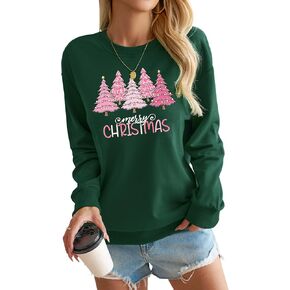 Merry Christmas Sweatshirts For Women Gnomes Santa Sweatshirt Crewneck Graphic Long Sleeve Christmas Pullover