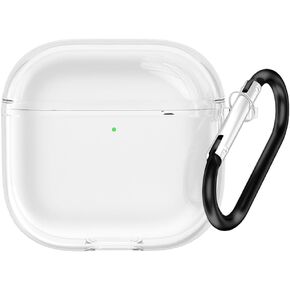 تصميم حافظة رائع لحافظة Airpods، ملحقات AirPods، غطاء مقاوم للصدمات، غطاء صلب واقٍ محمول لهاتف Apple Airpods 4 (2024 (مصباح LED أمامي مرئي) - شفاف شفاف (#02) in Kuwait