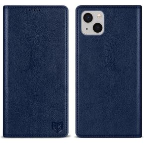 ZZXX for iPhone 13 Pro Wallet Case with [RFID Blocking] Card Slot Stand Strong Magnetic Leather Flip Fold Protective Phone Case for iPhone 13 Pro Case Wallet(Black-6.1 inch)
