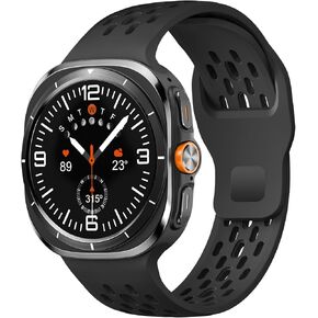 Maledan Sports Band Compatible with Samsung Galaxy Watch Ultra bands 47mm, Soft Silicone Breathable Waterproof Strap Accessories for Samsung Watch Ultra band Women Men