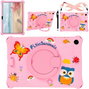 Case for Samsung Galaxy Tab A9+/A9 Plus 11-inch Tablet 3D Cute Cartoon Kids case for Samsung A9+/A9 Plus SM-X210/X216/X218 (Pink Insects)