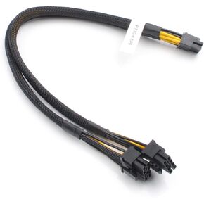 Power Cable 8pin to Dula 6+2pin Power Adapter Cable for Dell PowerEdge R530 R720 R720XD R730 R730XD T620 T630 T640 and NVIDIA Tesla GPU J30DG, Cable Length 35cm